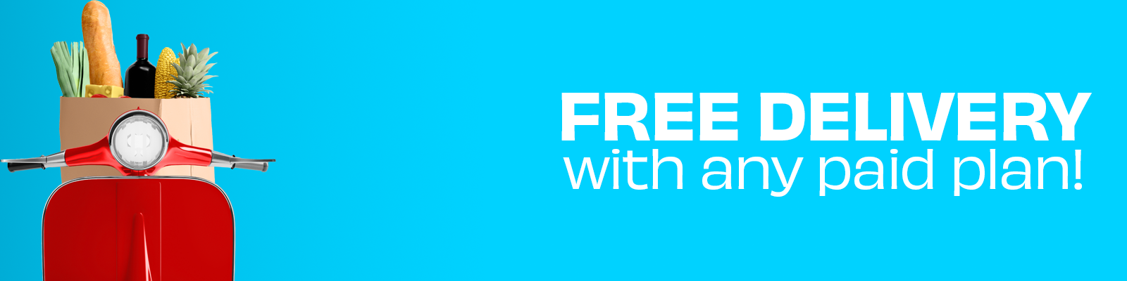 Free Delivery with any paid plan